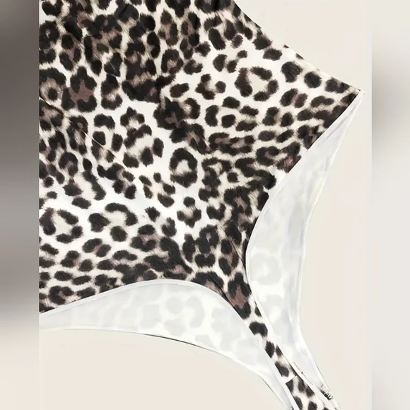 NWT Black Leopard print soft bodysuit - Picture 5 of 6